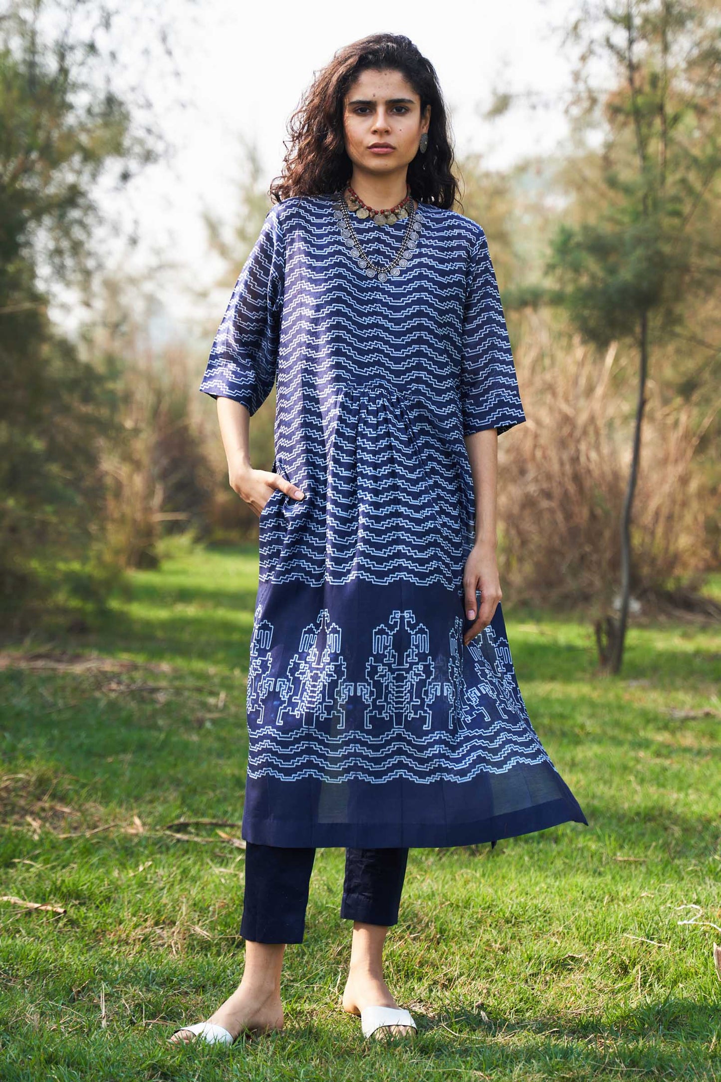 SHIBORI CENTER SLASH KAMEEZ