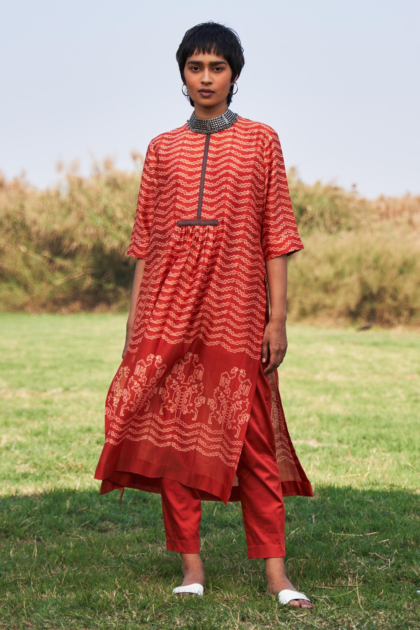 SHIBORI CENTER SLASH KAMEEZ