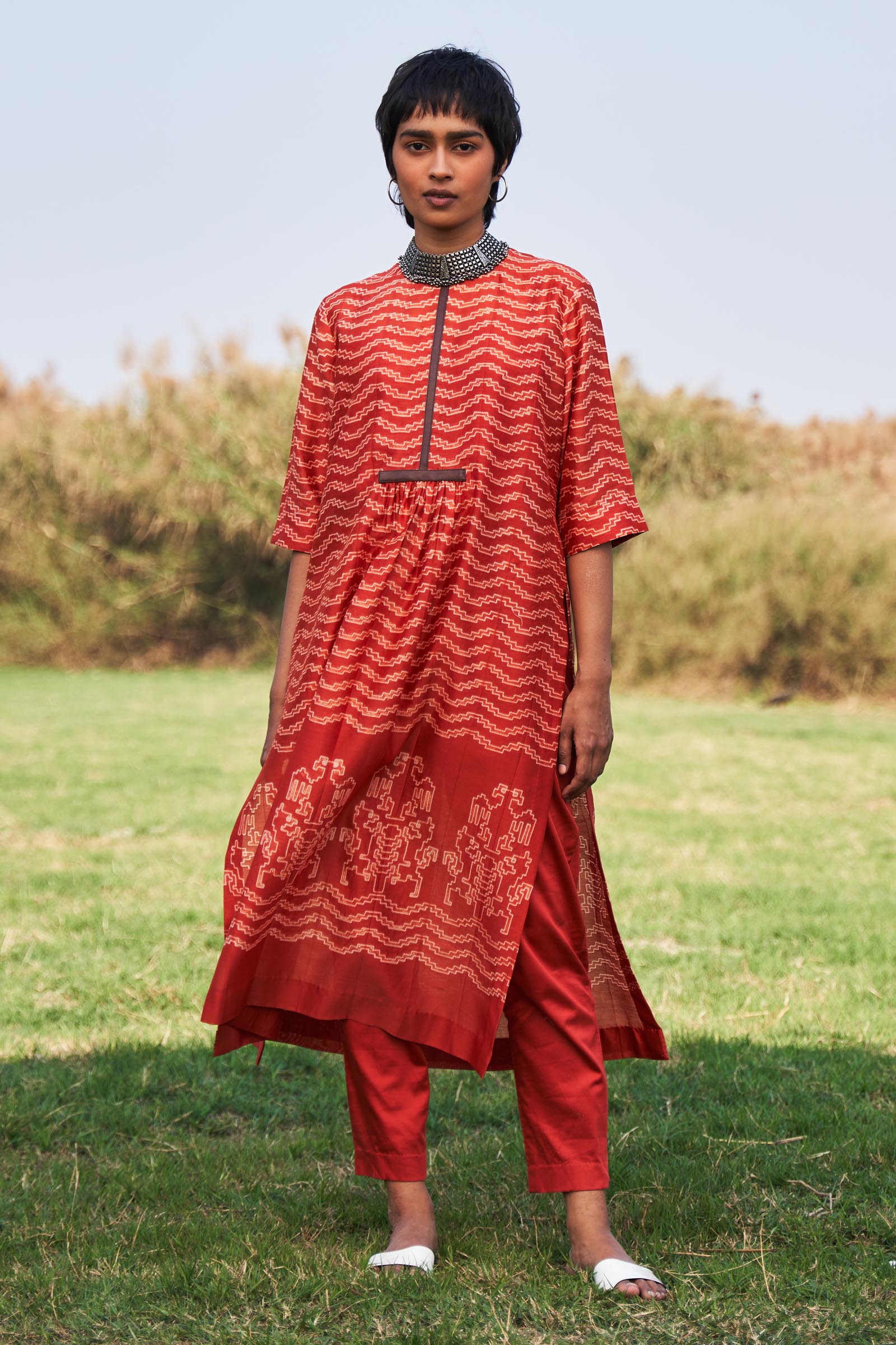 SHIBORI CENTER SLASH KAMEEZ