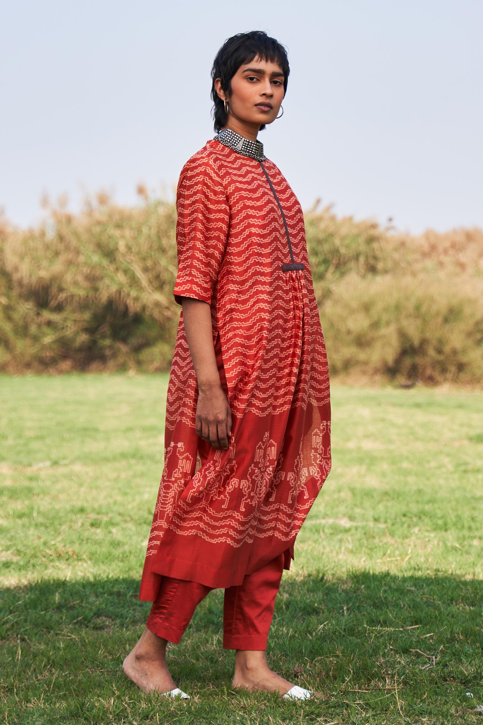 SHIBORI CENTER SLASH KAMEEZ