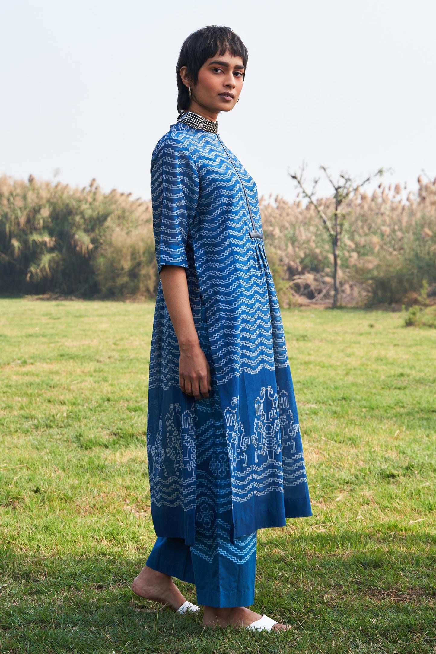 SHIBORI CENTER SLASH KAMEEZ