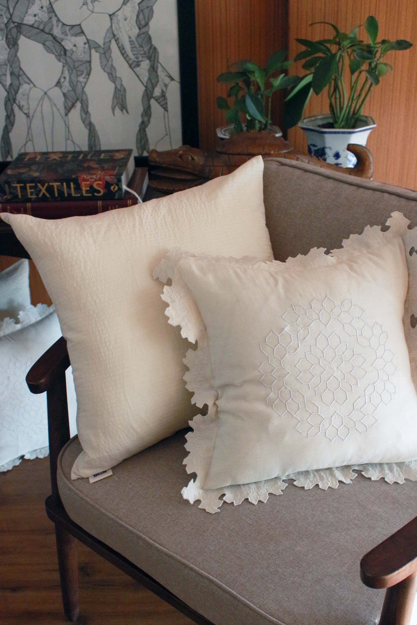 TONAL STITCHLINE CUSHION