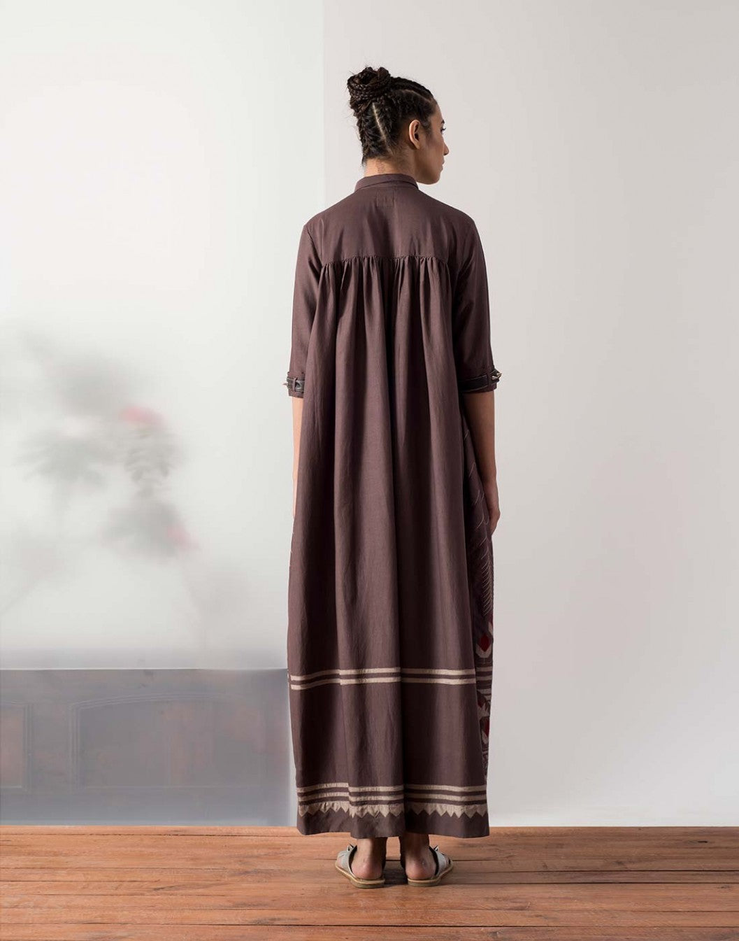 SHOULDER AND YOKE GATHER DRESS