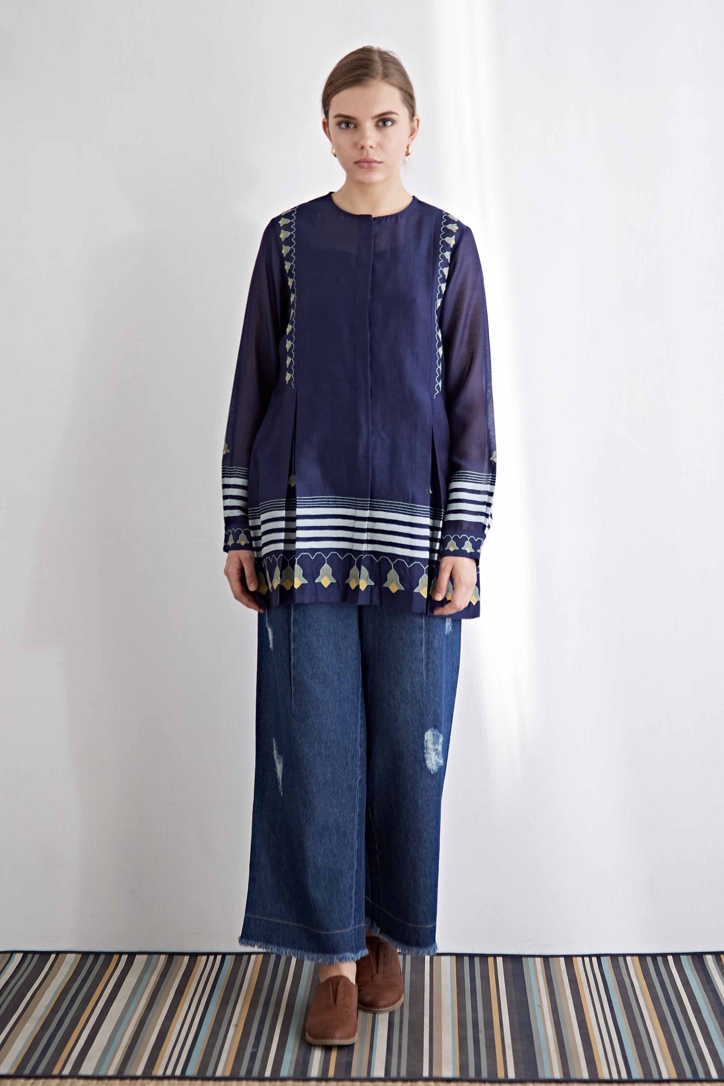 DOUBLE PLEATED SHIRT