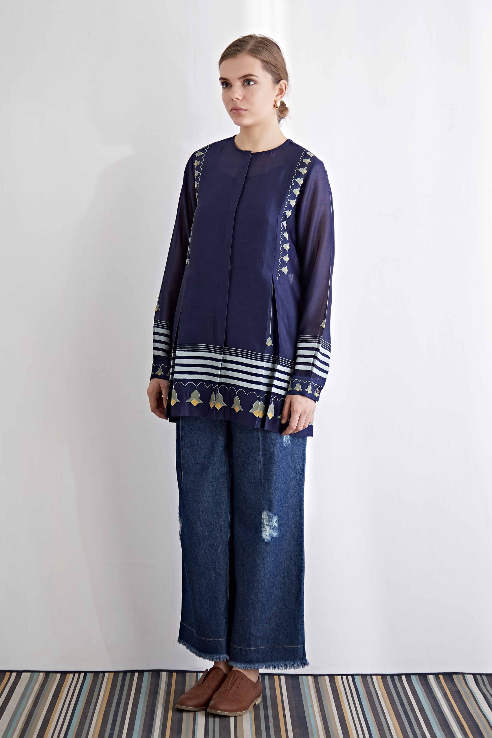 DOUBLE PLEATED SHIRT