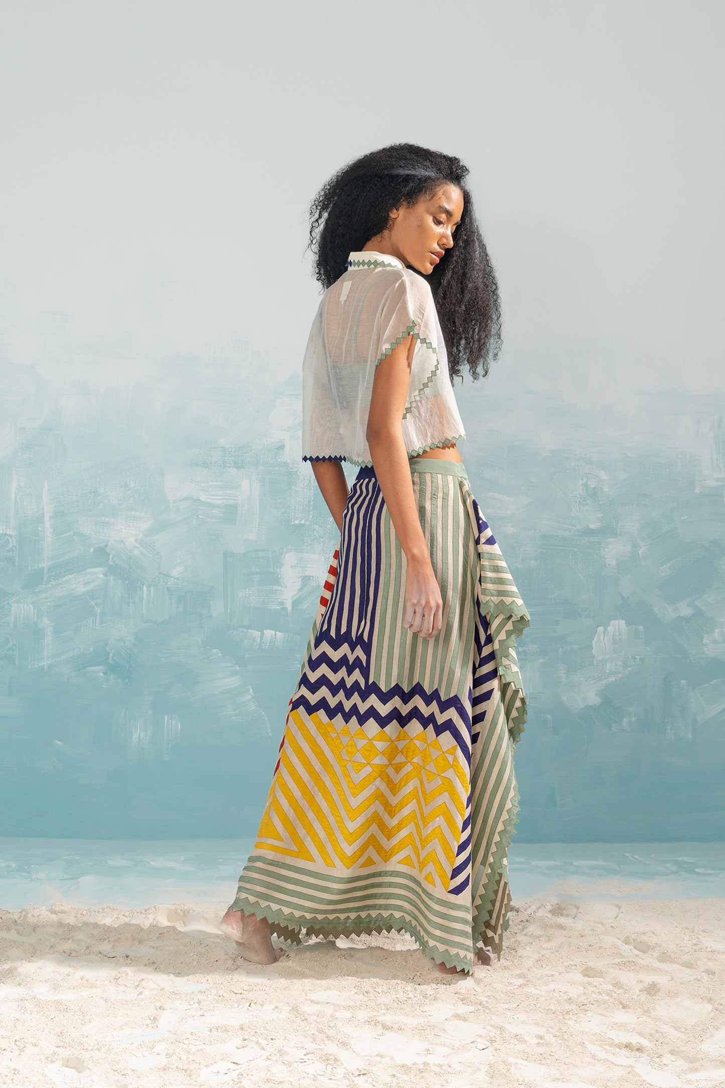 NILE DRAPED PANEL SKIRT