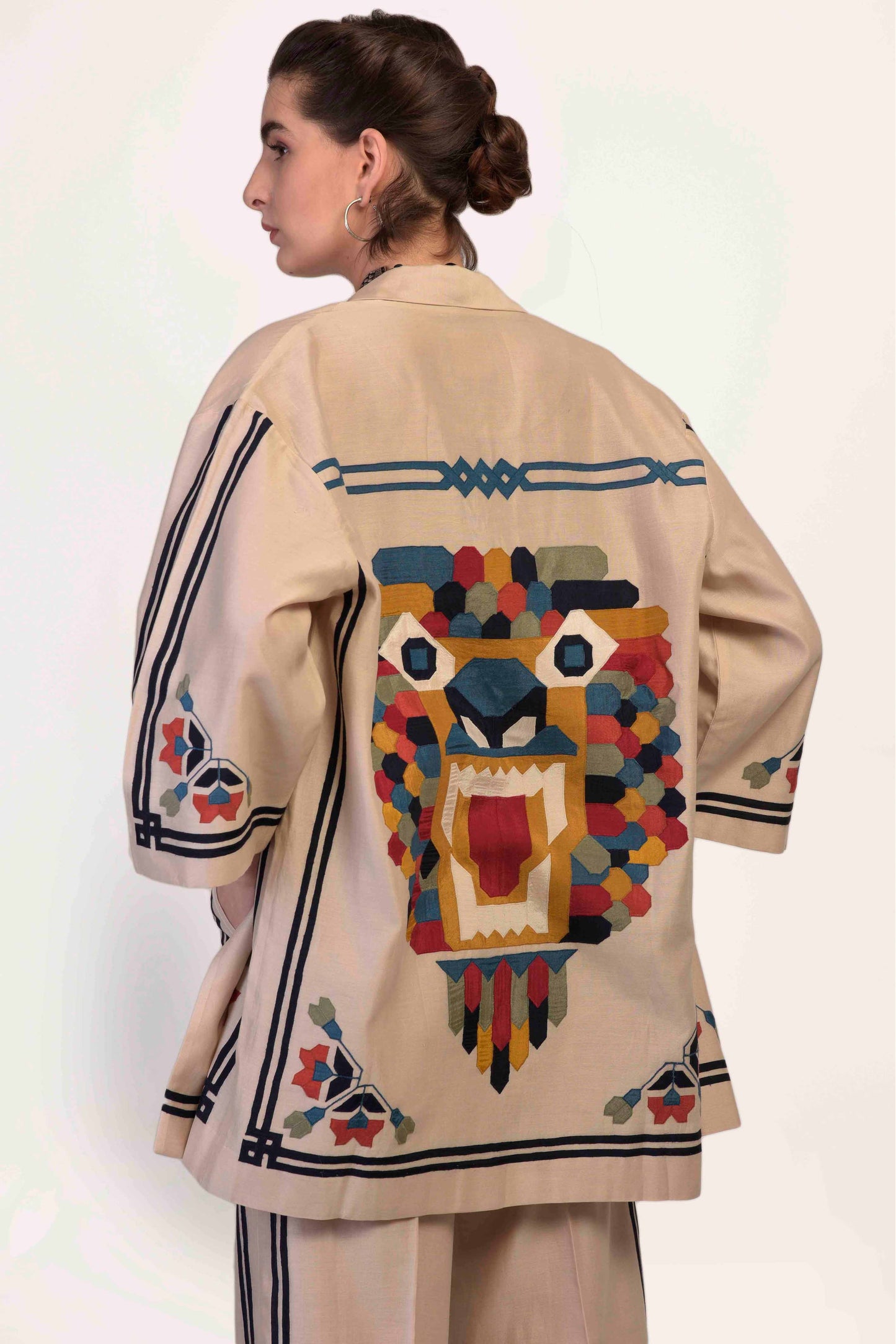 TIBETAN MASK JACKET AND PANT SET