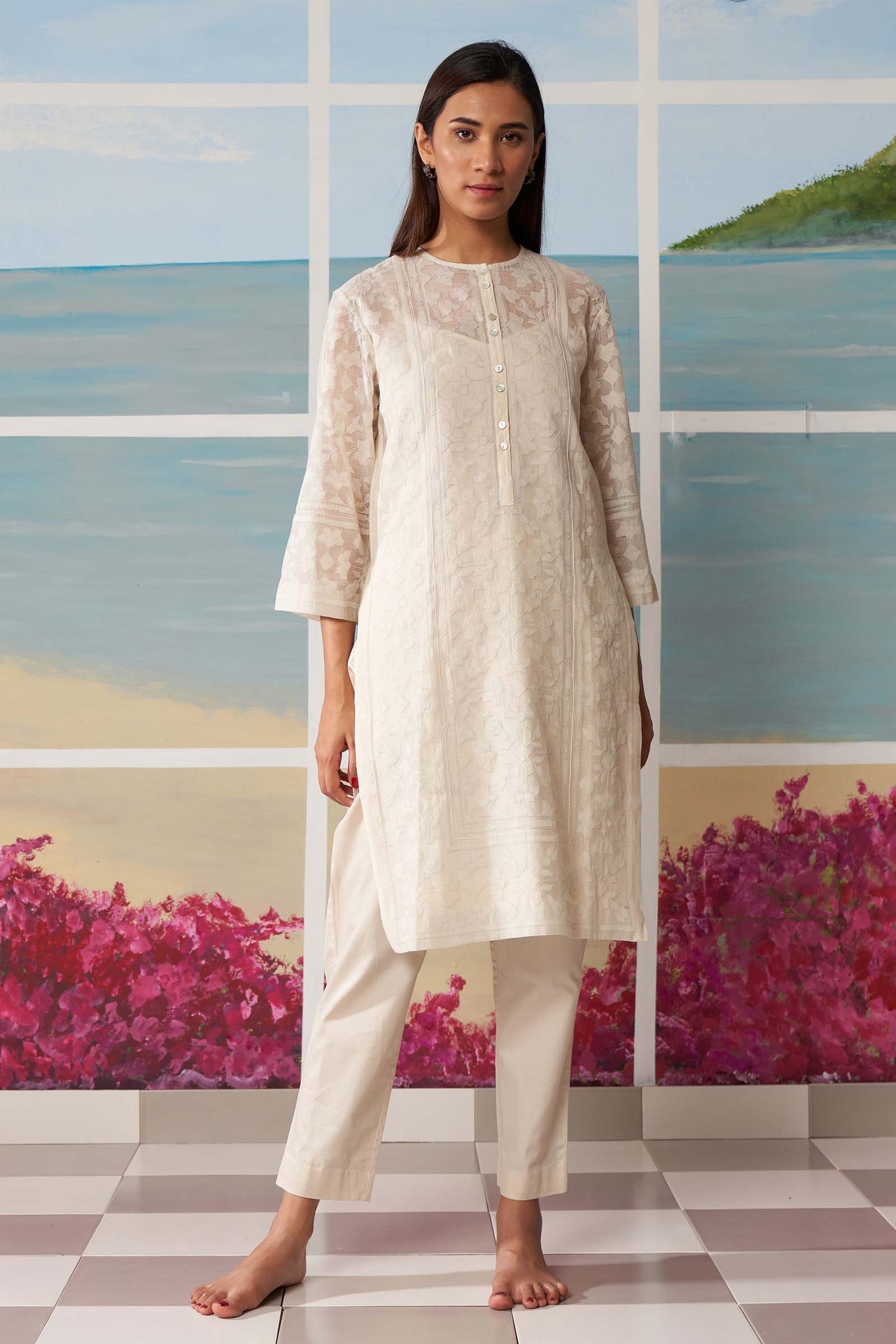 TONAL STRAIGHT KAMEEZ