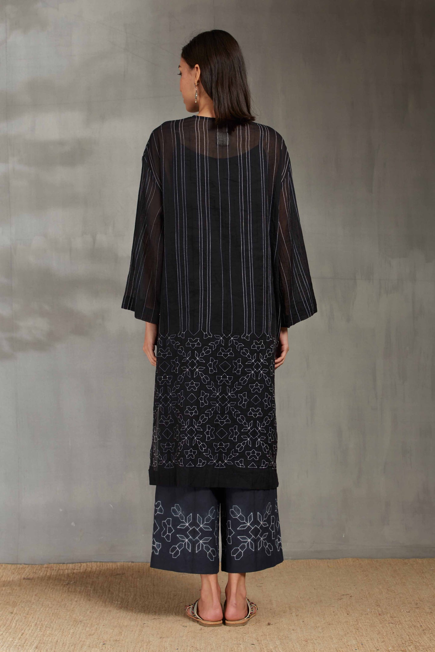 SHIBORI DROP SHOULDER KAMEEZ