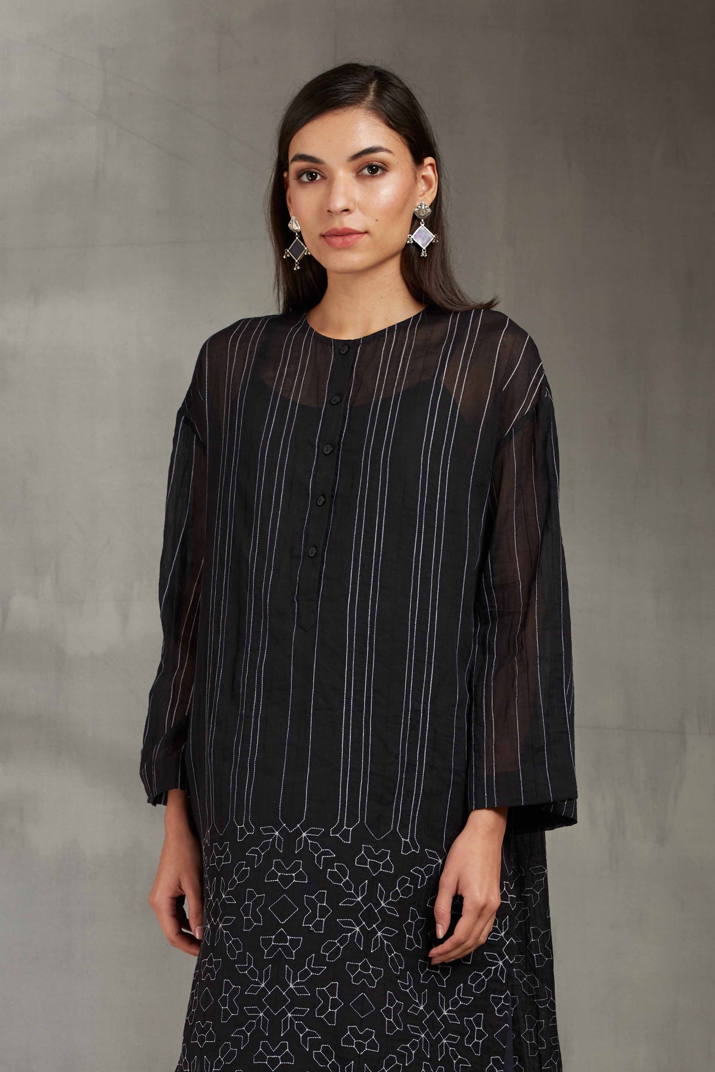 SHIBORI DROP SHOULDER KAMEEZ