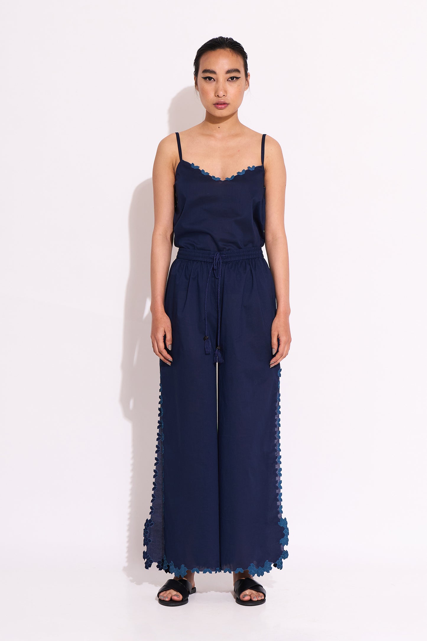 NEEL HIGH SLIT CUTWORK PANT