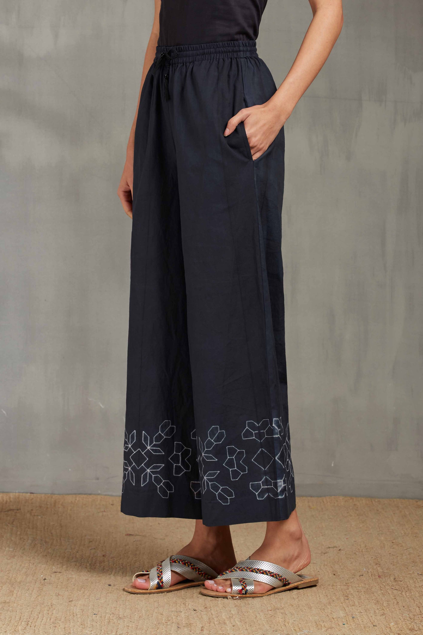 SHIBORI FLORAL PANTS