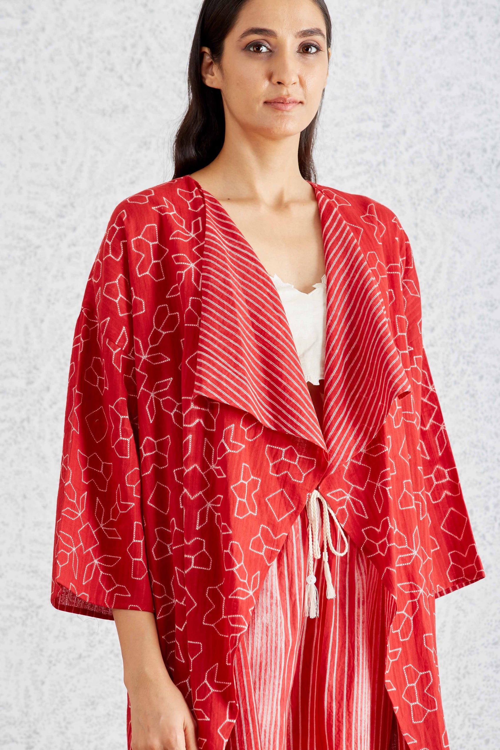 SHIBORI FALL COLLAR JACKET