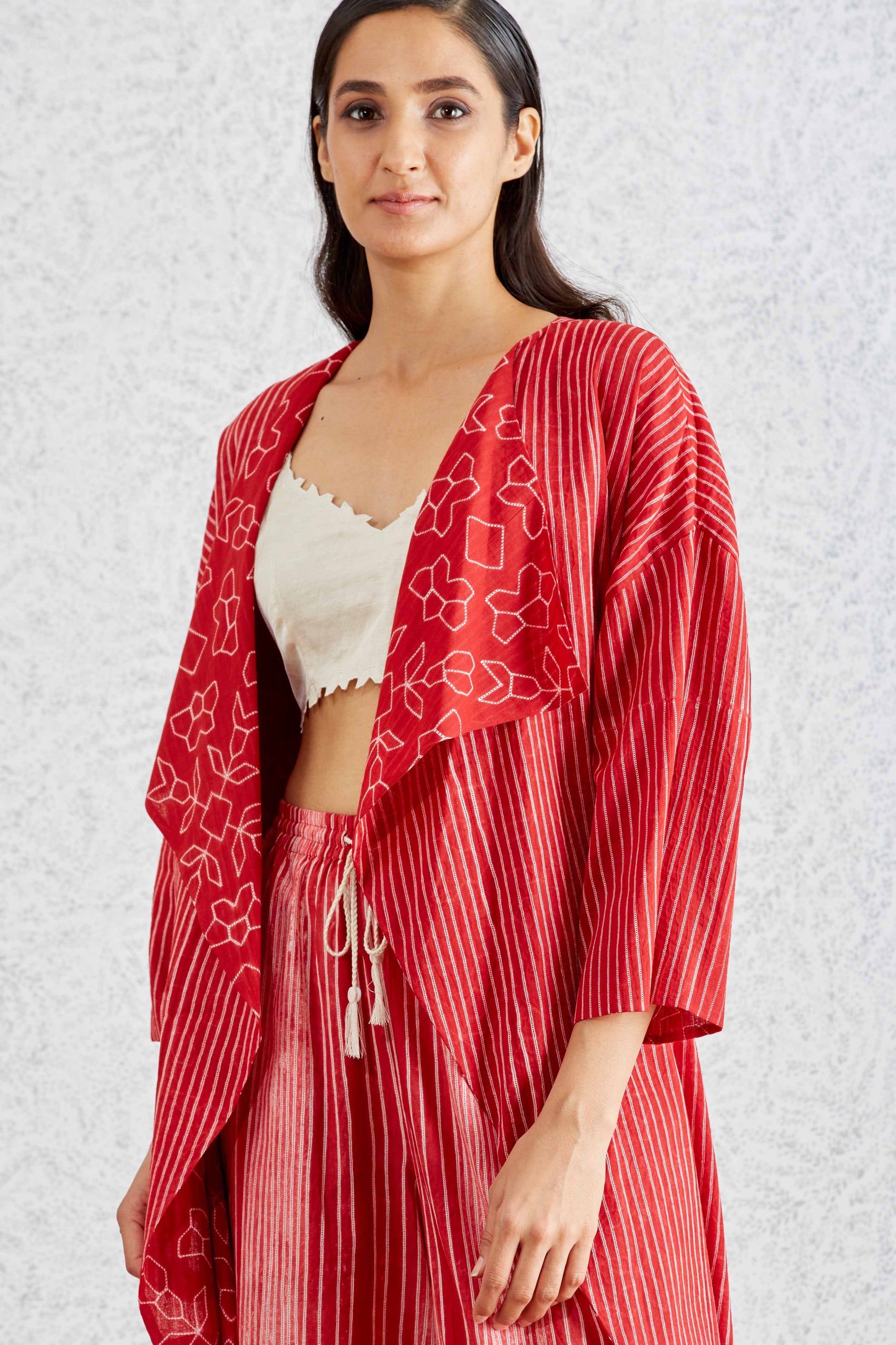 SHIBORI FALL COLLAR JACKET