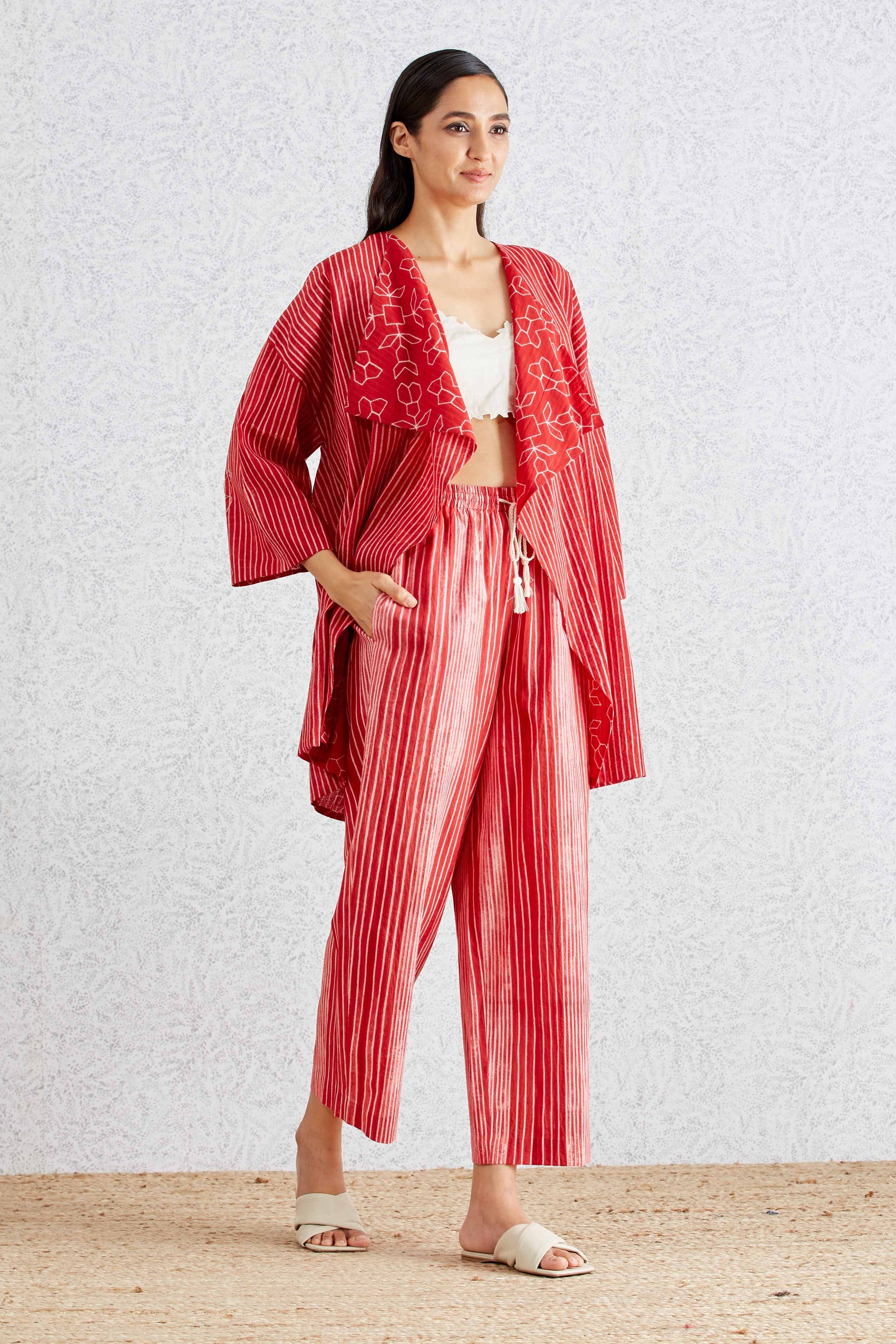 SHIBORI FALL COLLAR JACKET