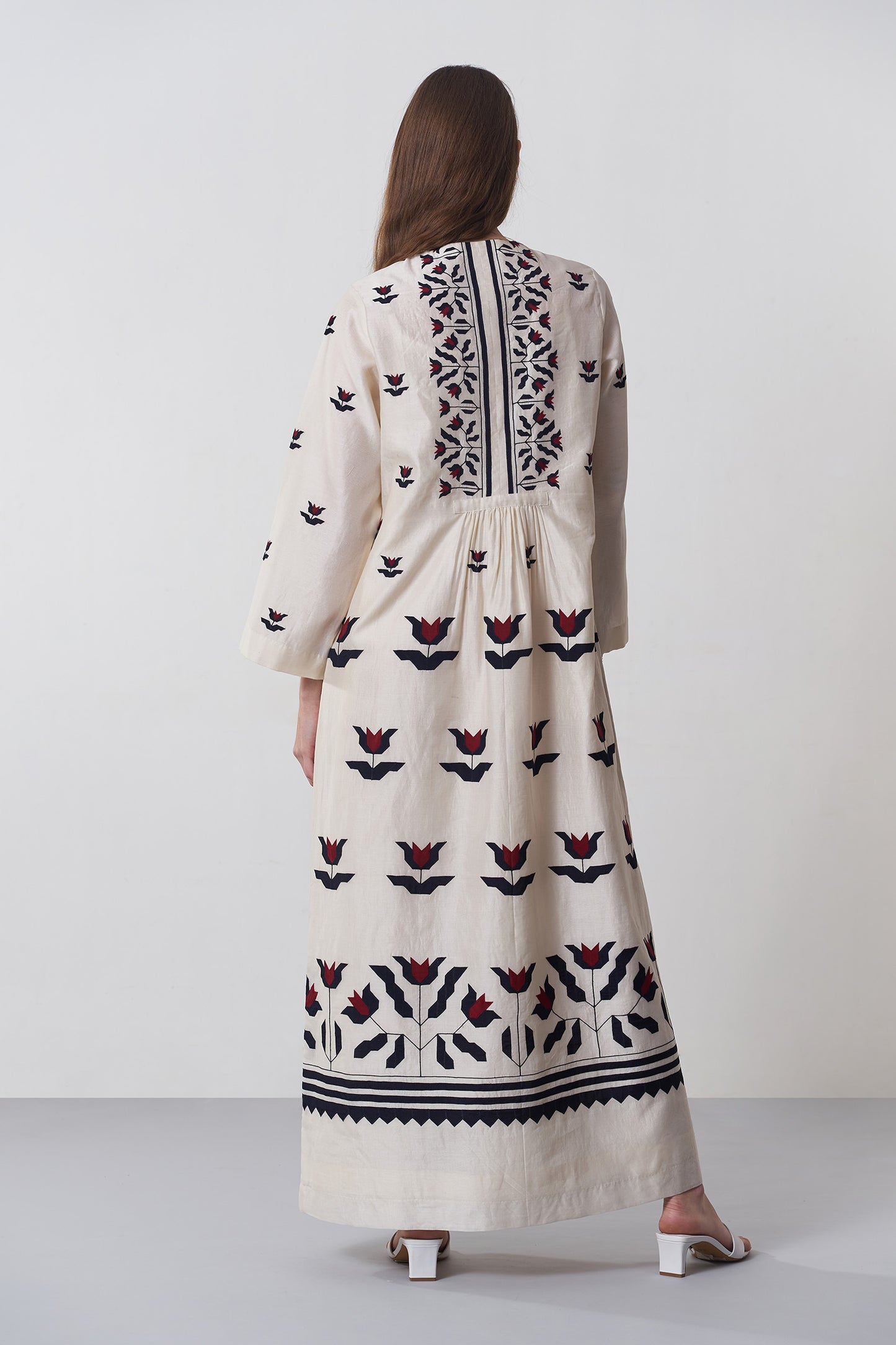 CENTRE SLASH GATHER DRESS