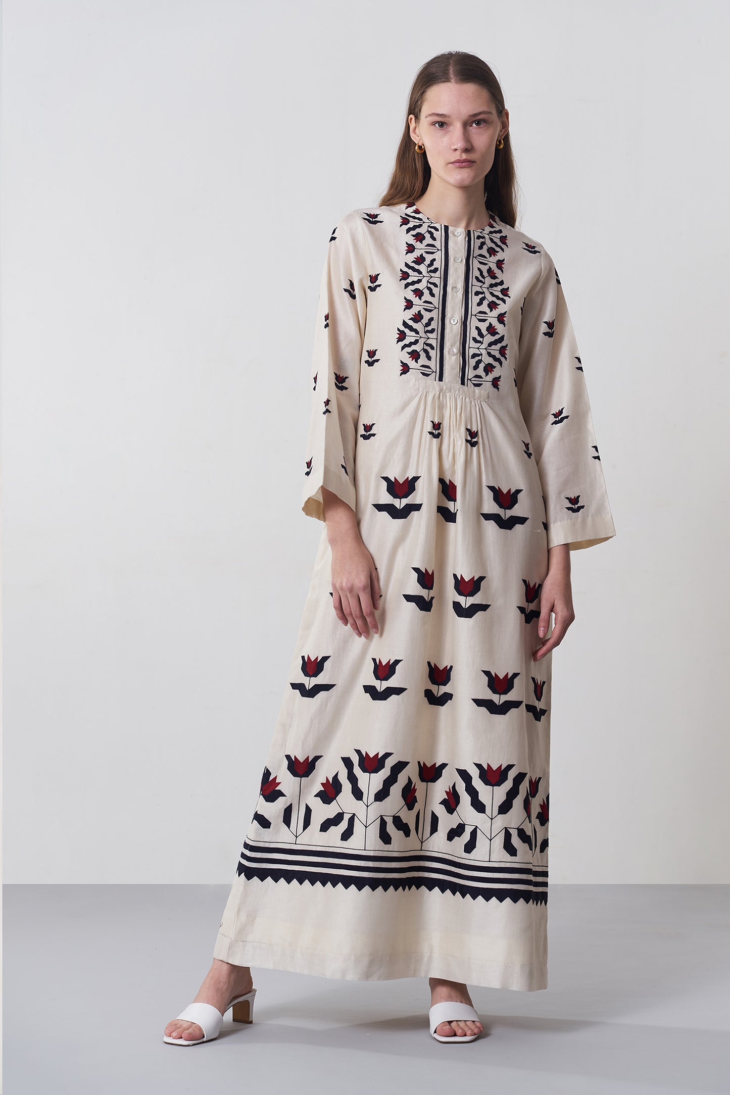 CENTRE SLASH GATHER DRESS