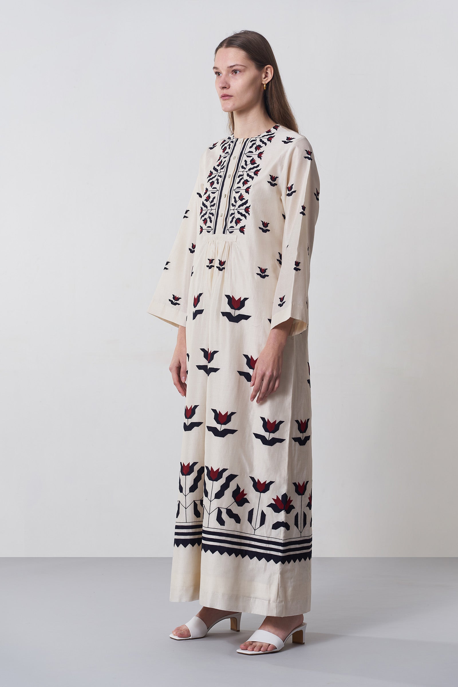 CENTRE SLASH GATHER DRESS