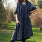 SHIBORI PLEATED KAFTAN