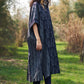 SHIBORI PLEATED KAFTAN