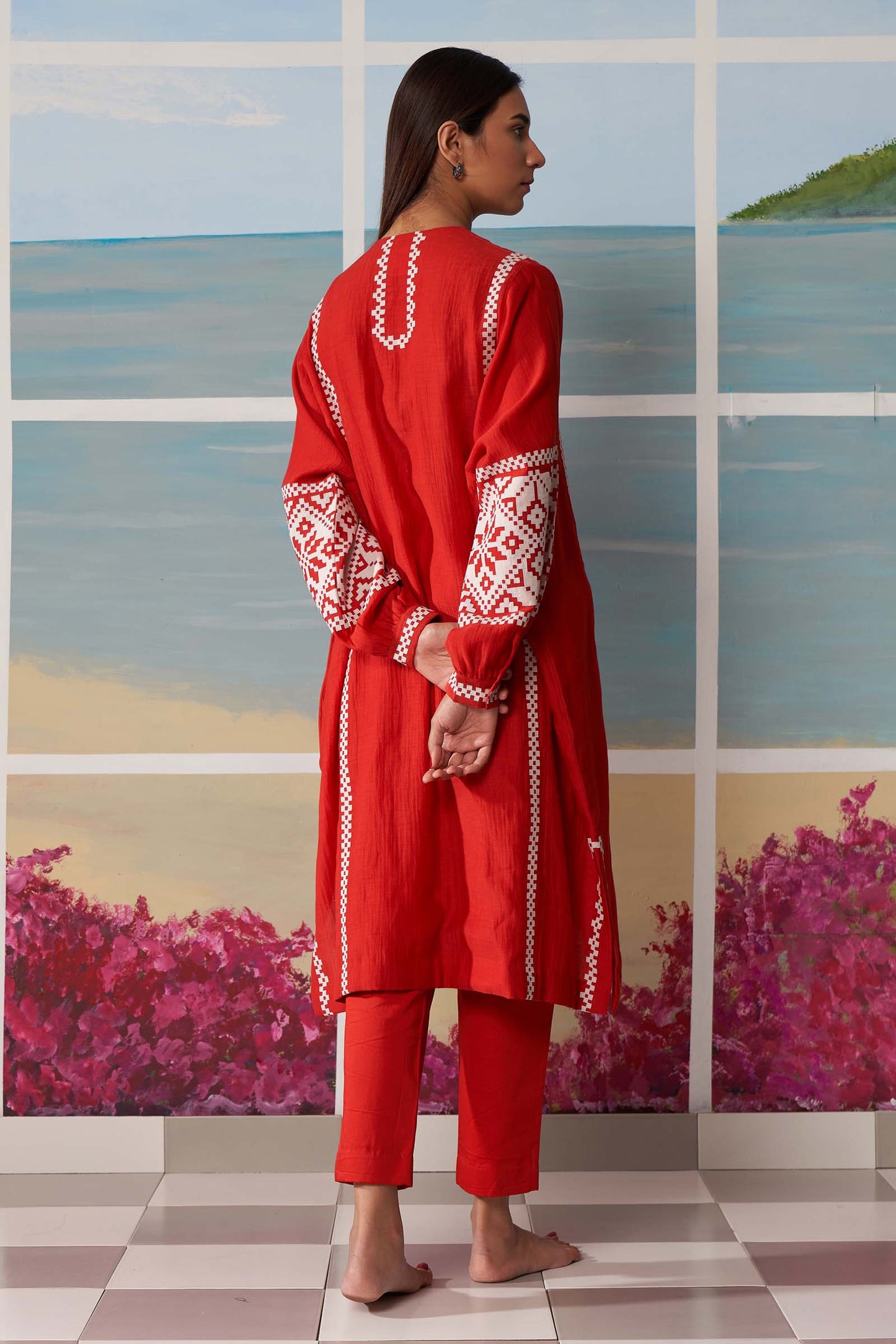 PANELLED KAFTAN TUNIC