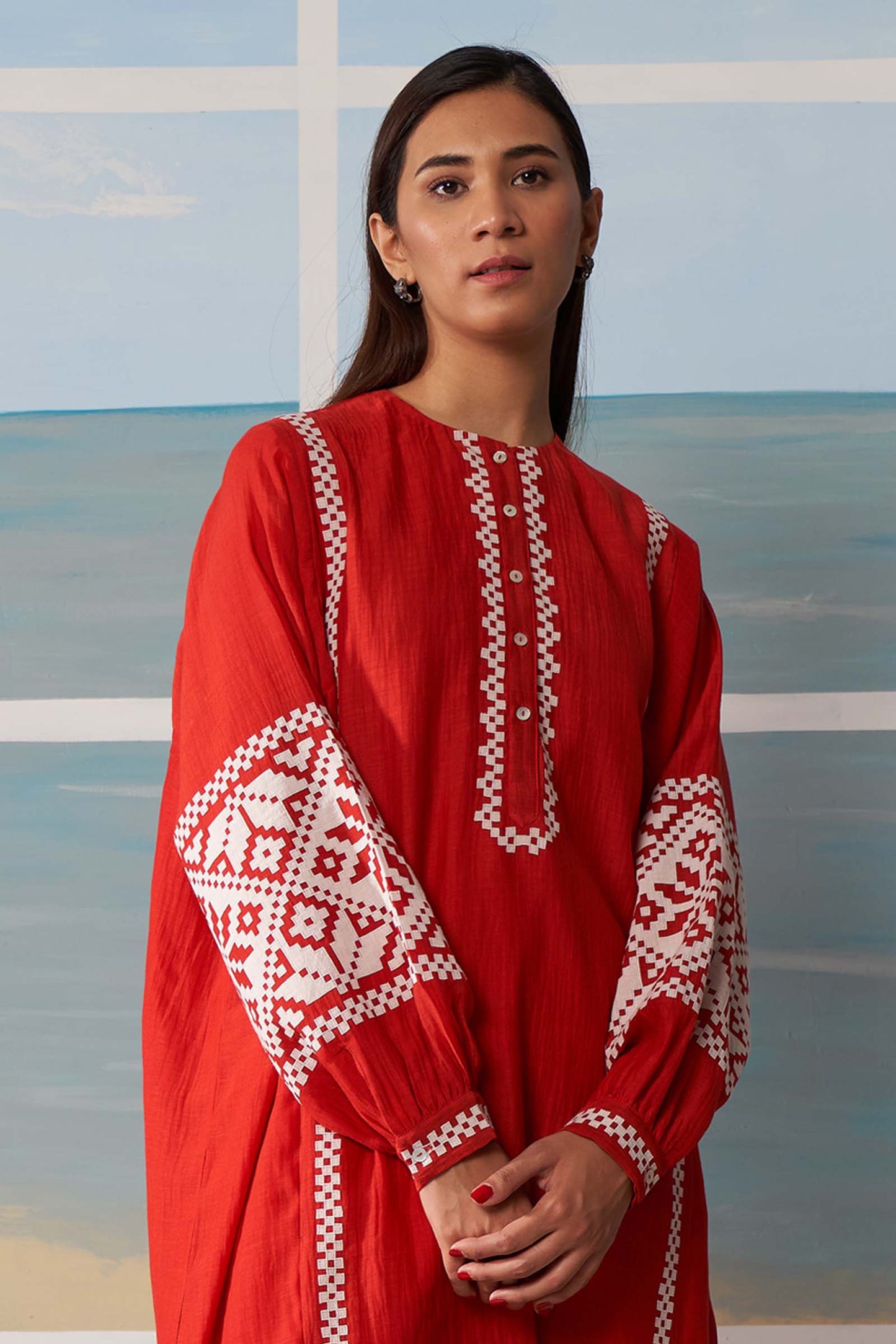 PANELLED KAFTAN TUNIC