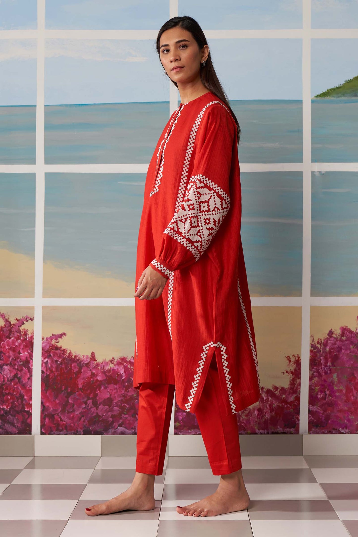 PANELLED KAFTAN TUNIC
