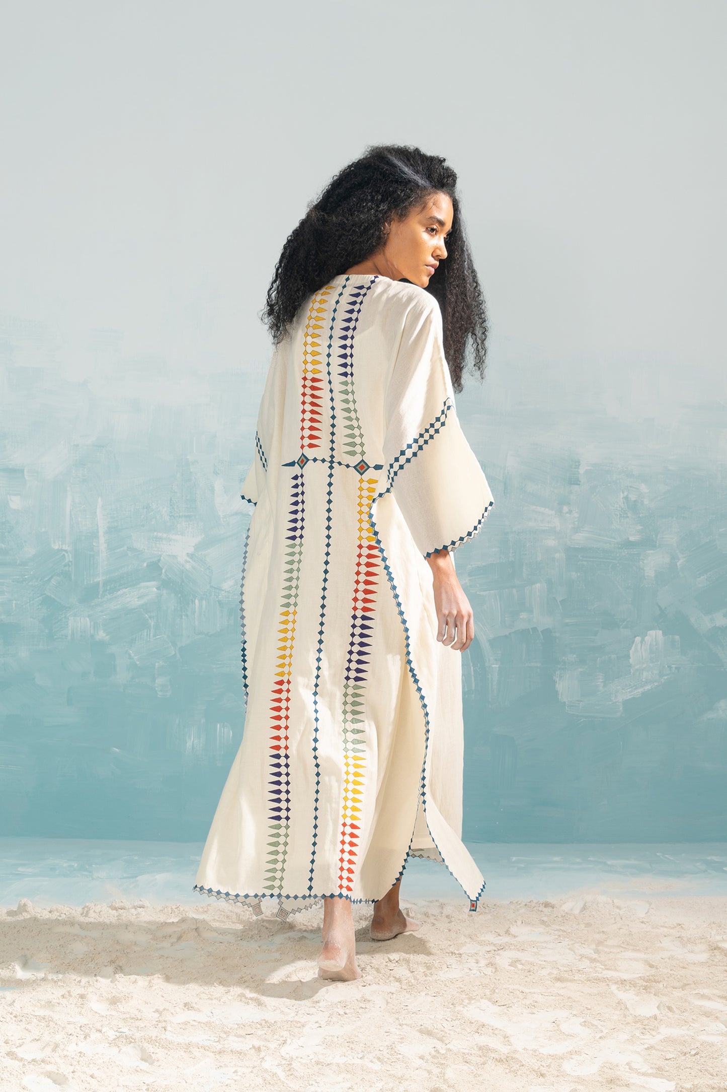 NILE MULTI-APPLIQUE' KAFTAN