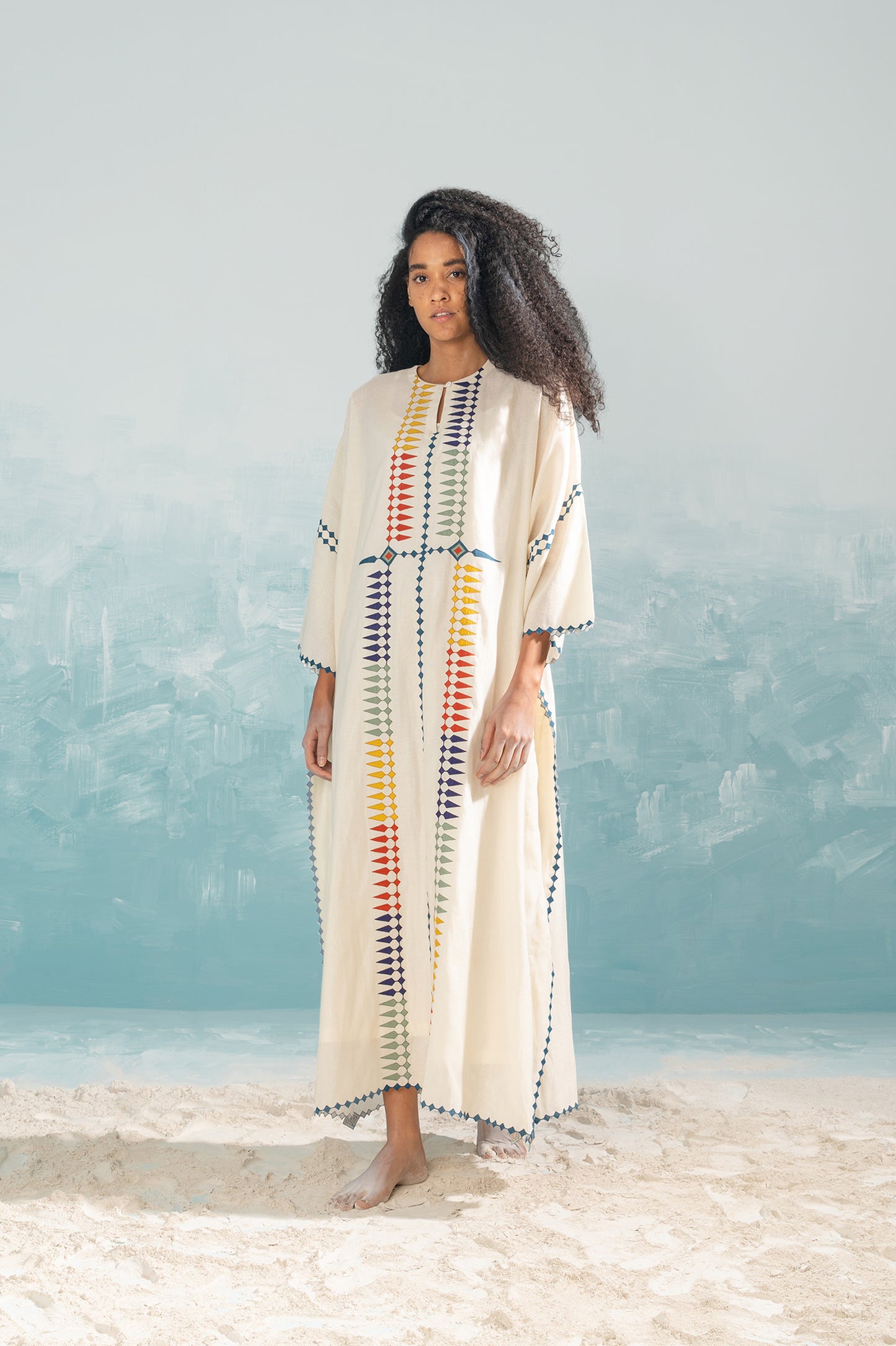 NILE MULTI-APPLIQUE' KAFTAN