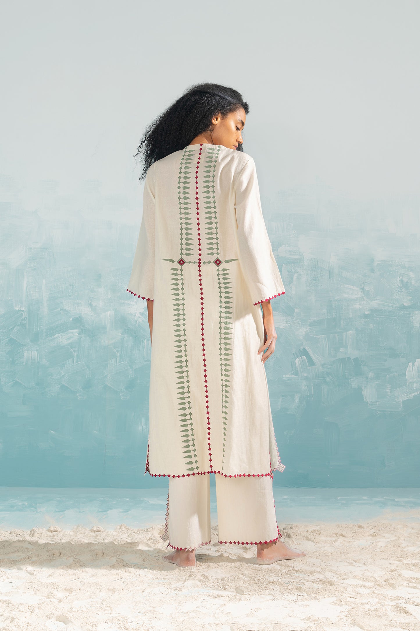 NILE MILD A-LINE TRIBAL KAMEEZ