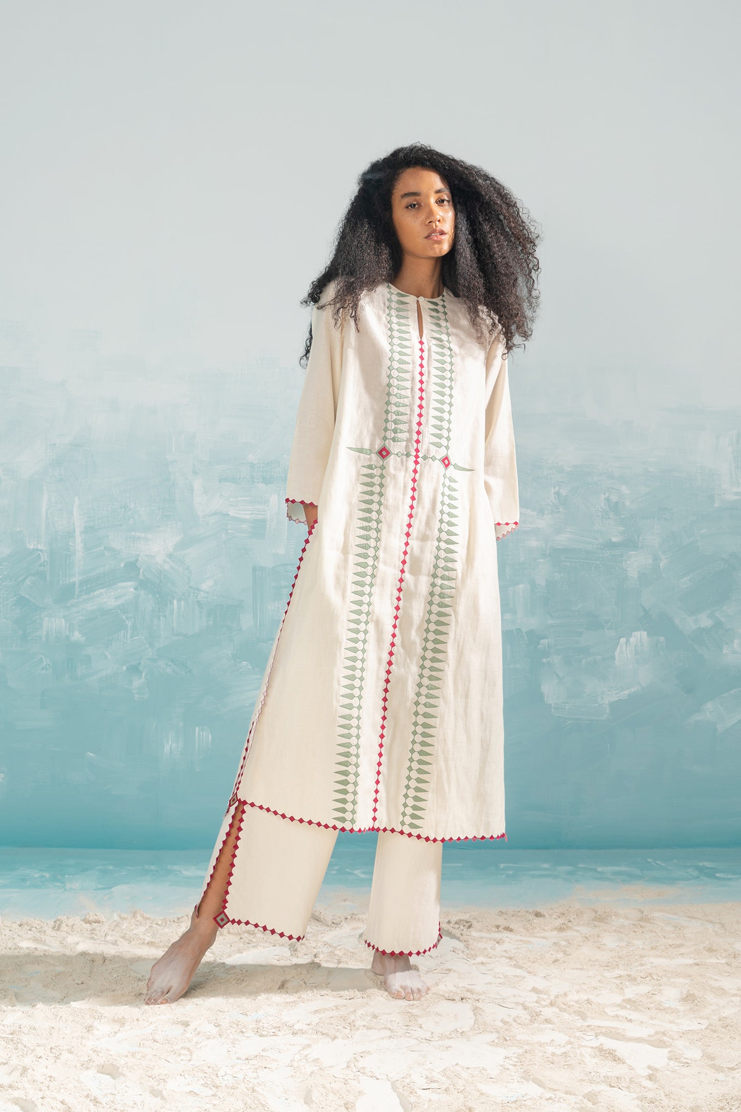 NILE MILD A-LINE TRIBAL KAMEEZ