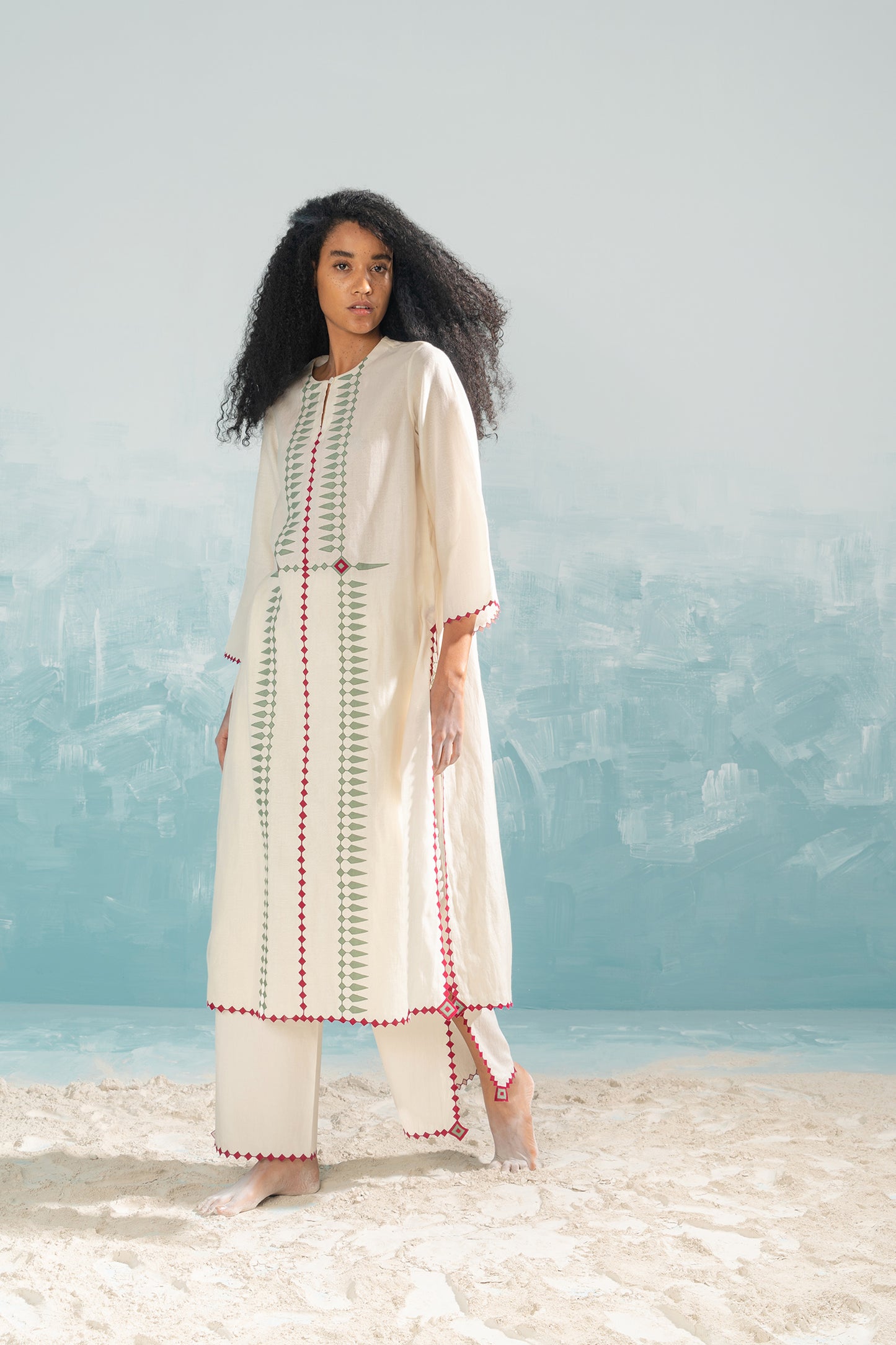 NILE MILD A-LINE TRIBAL KAMEEZ