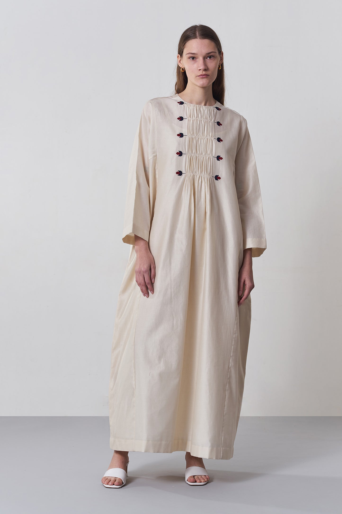 CENTRE GATHER KAFTAN DRESS