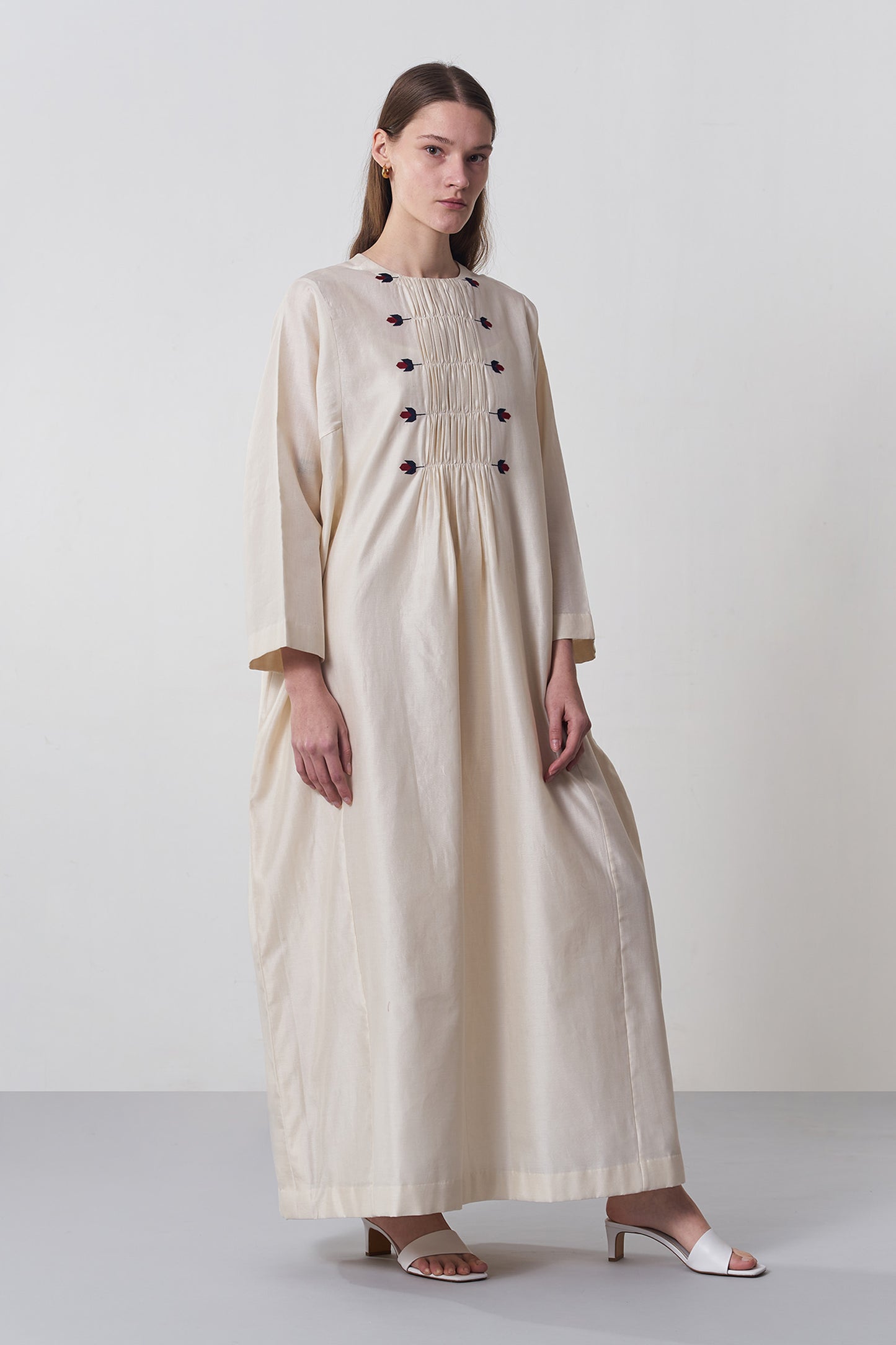 CENTRE GATHER KAFTAN DRESS