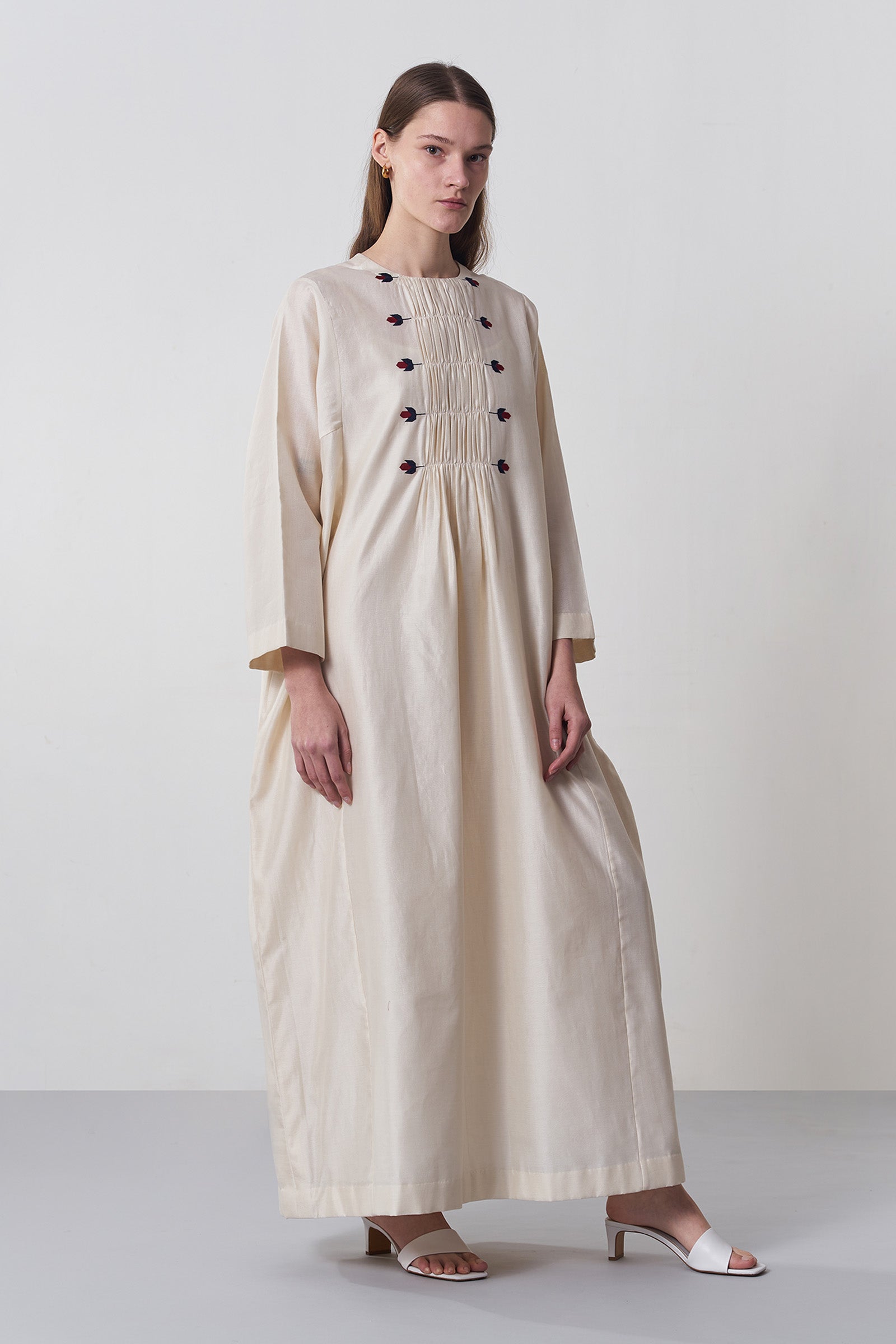 CENTRE GATHER KAFTAN DRESS