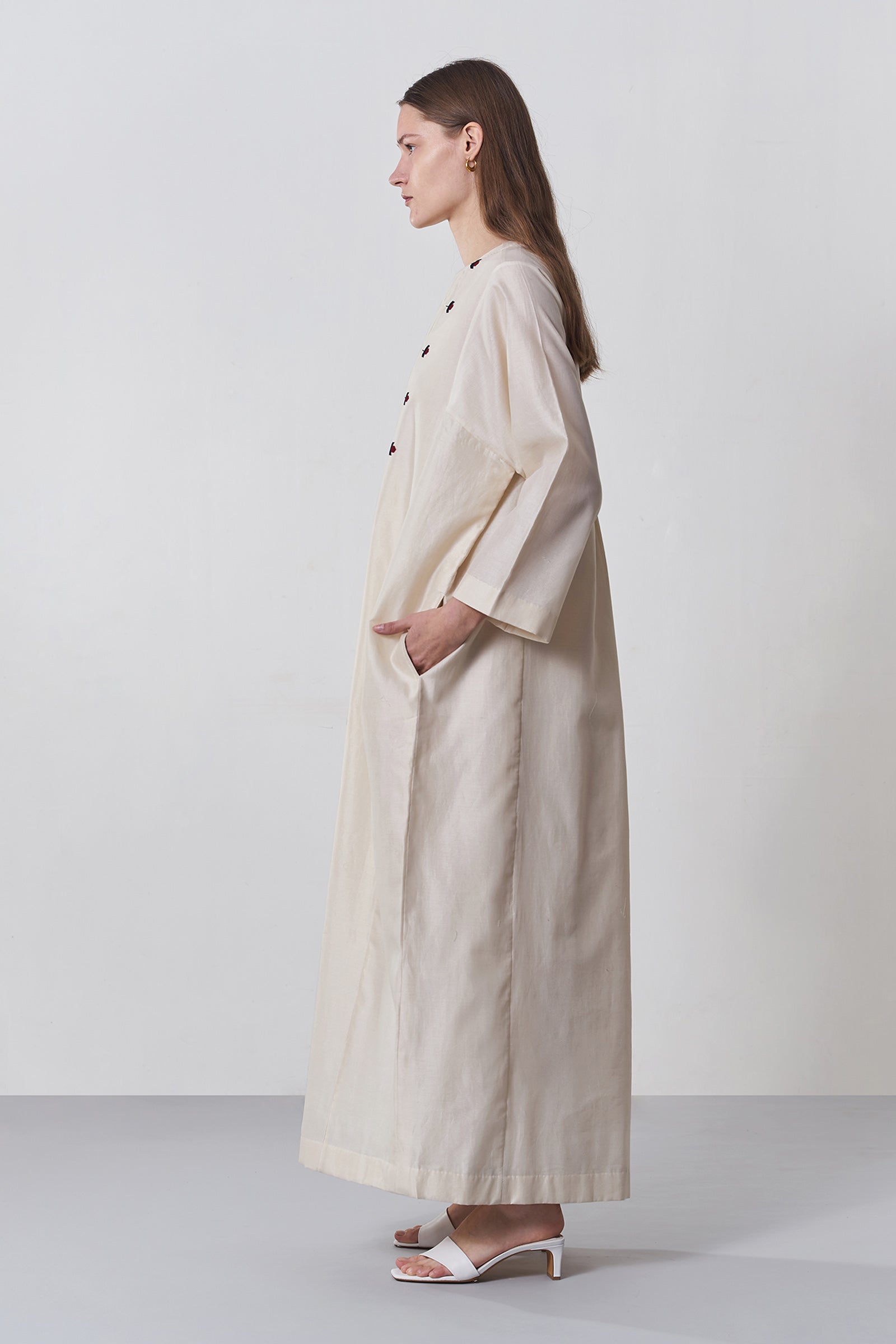 CENTRE GATHER KAFTAN DRESS