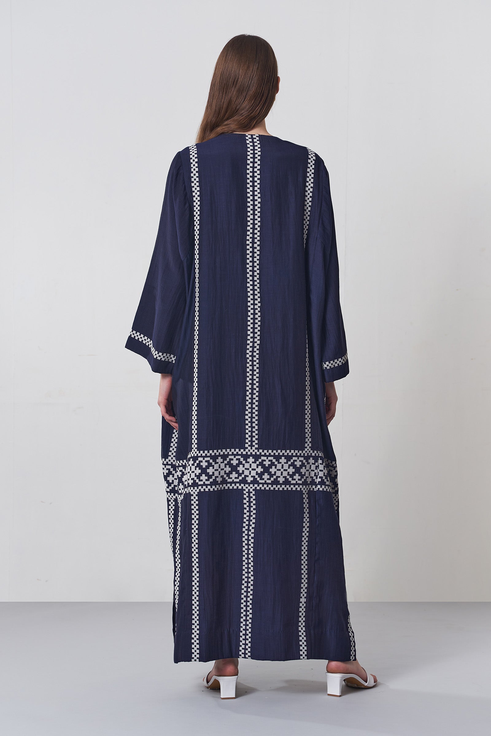 PANELLED KAFTAN DRESS