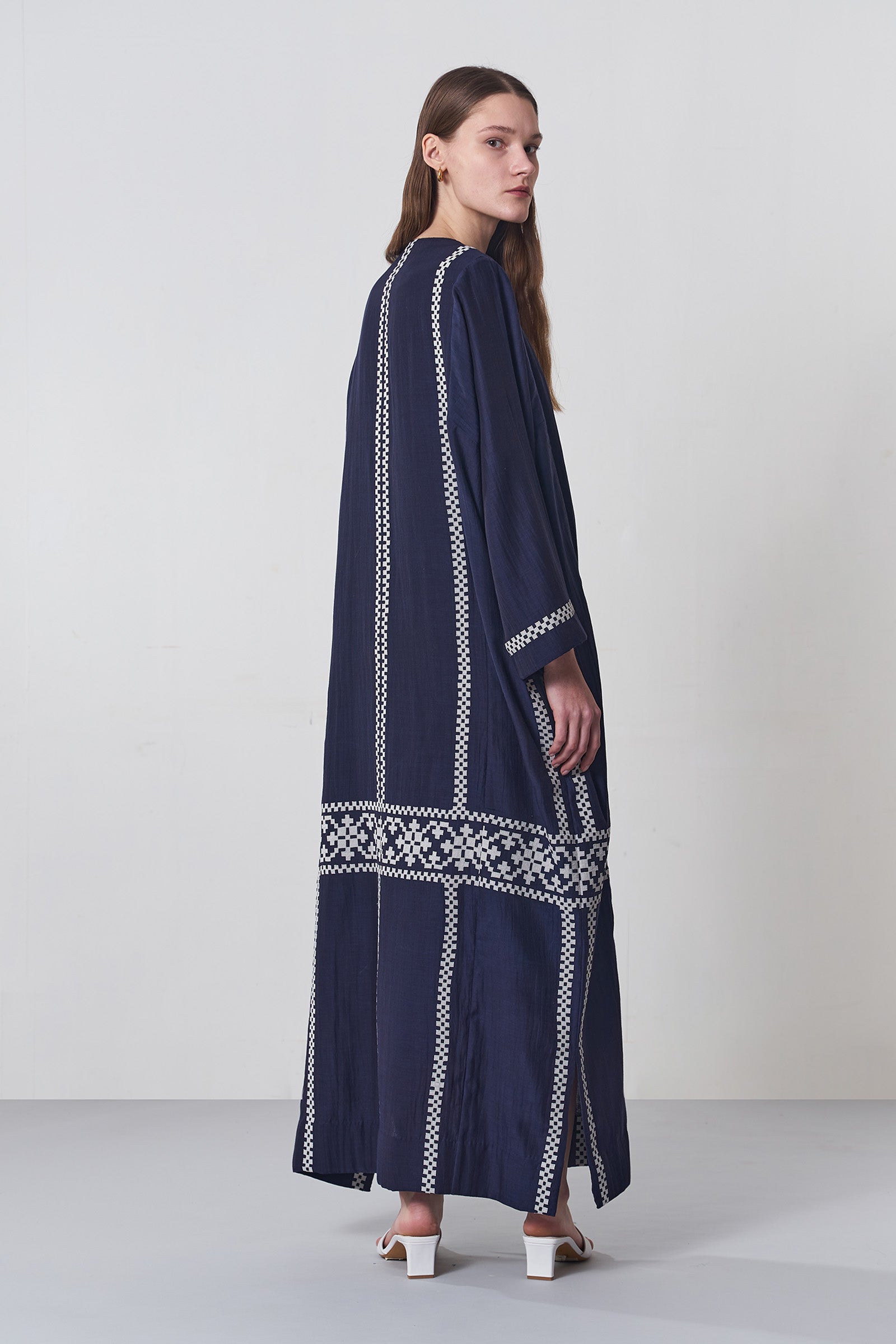 PANELLED KAFTAN DRESS