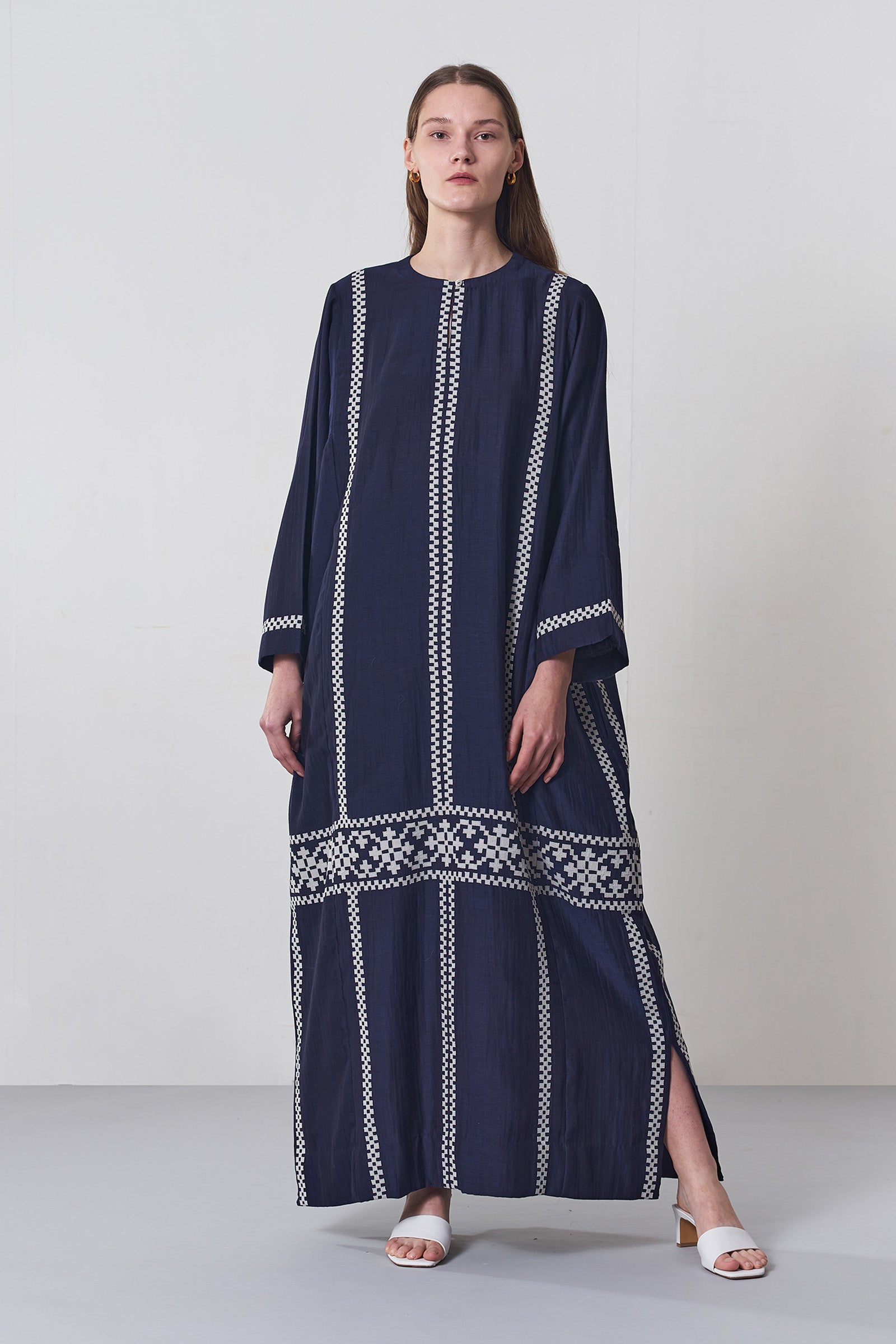 PANELLED KAFTAN DRESS