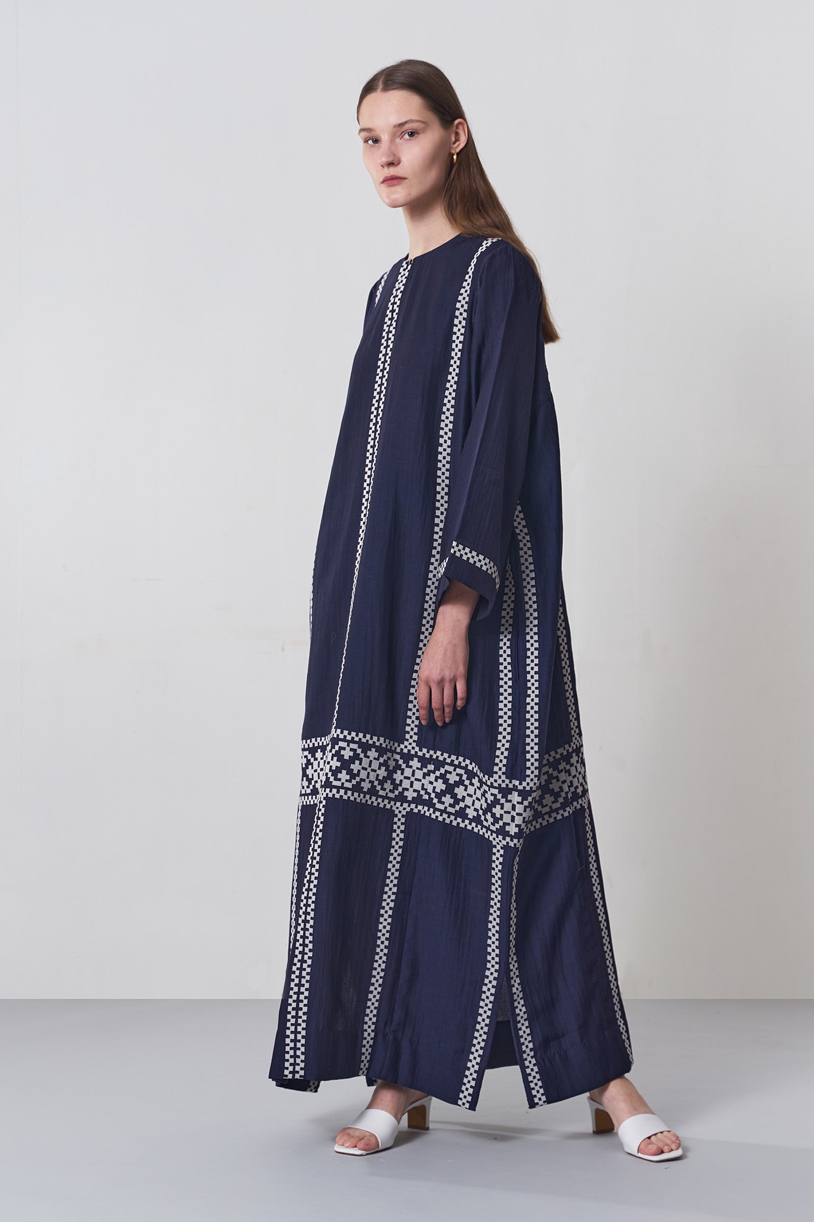 PANELLED KAFTAN DRESS