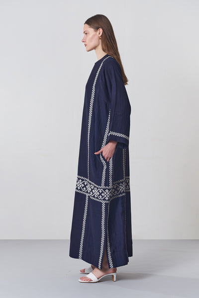 PANELLED KAFTAN DRESS