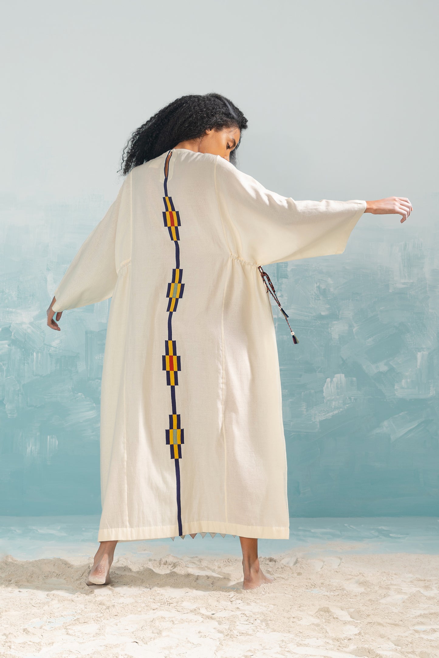 NILE PANELLED KAFTAN DRESS
