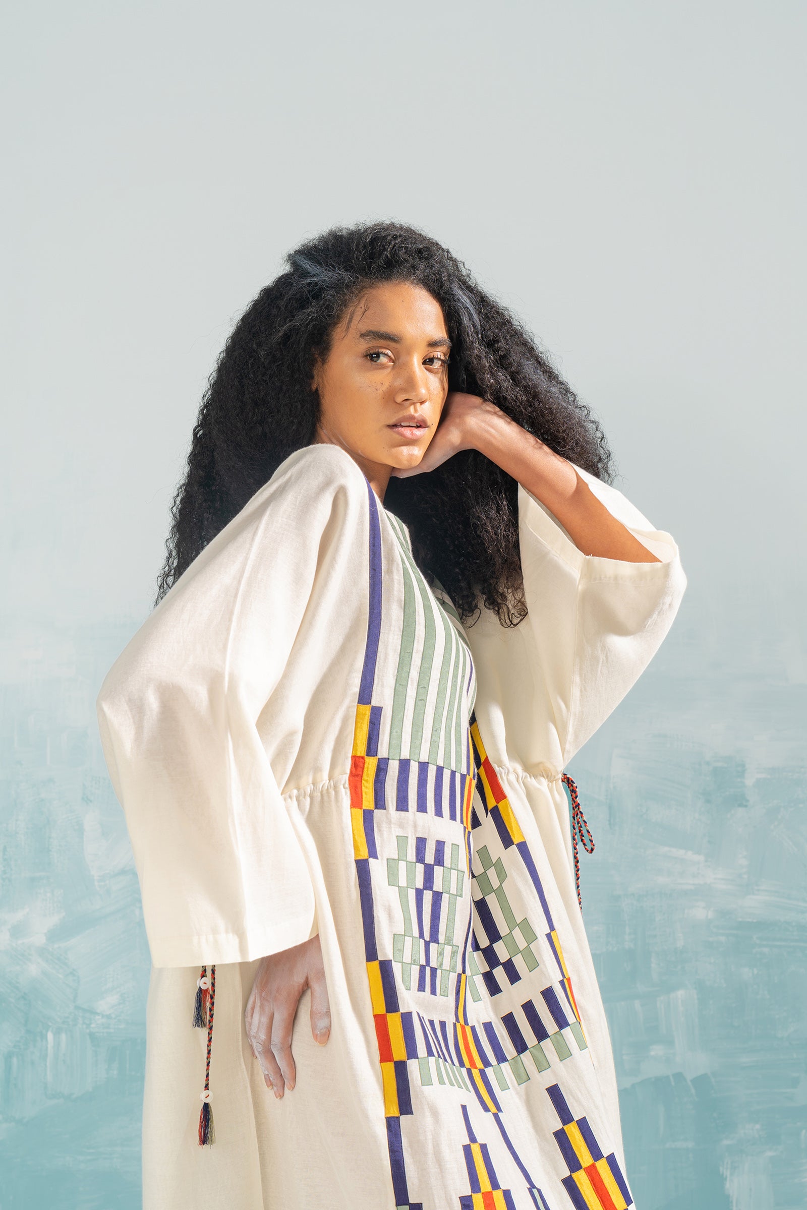 NILE PANELLED KAFTAN DRESS