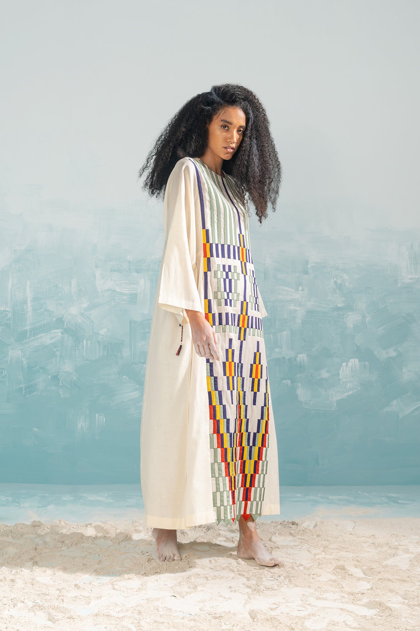 NILE PANELLED KAFTAN DRESS