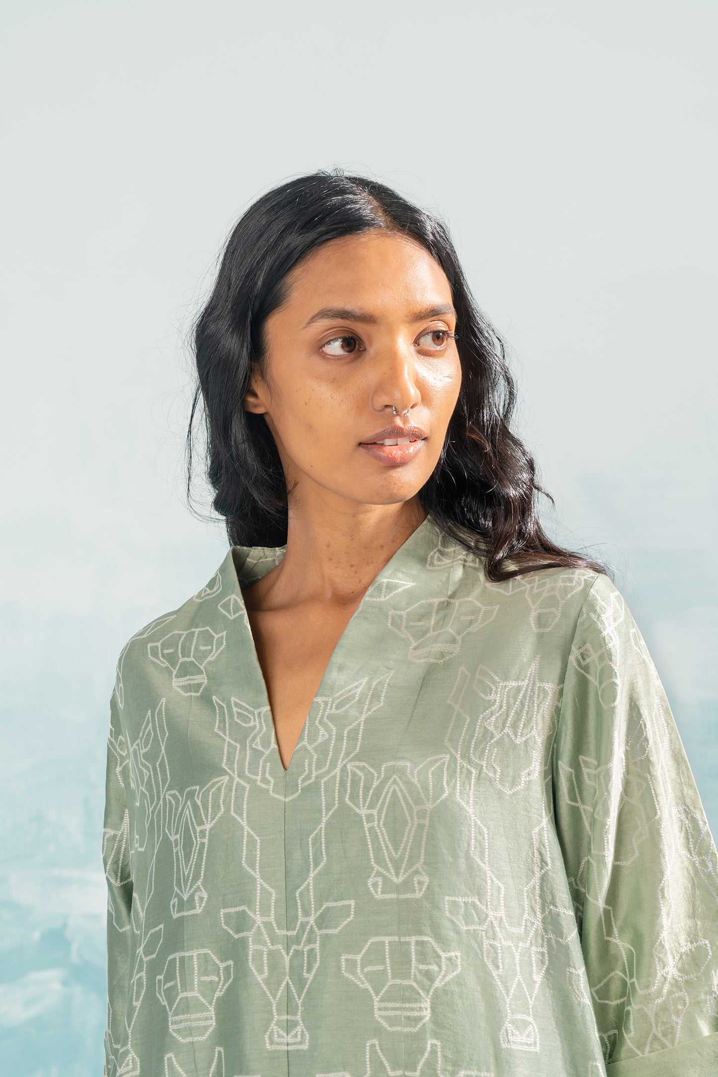 NILE SHIBORI KAMEEZ