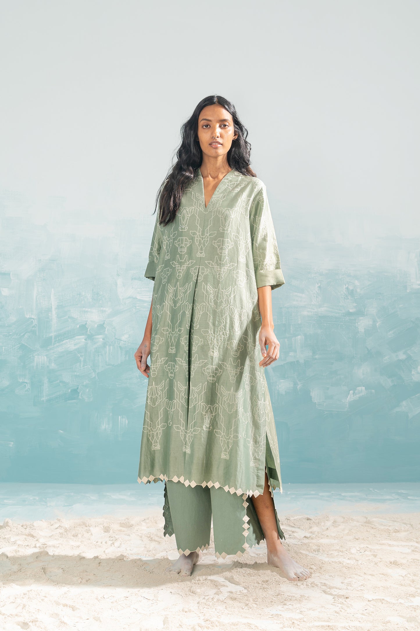 NILE SHIBORI KAMEEZ