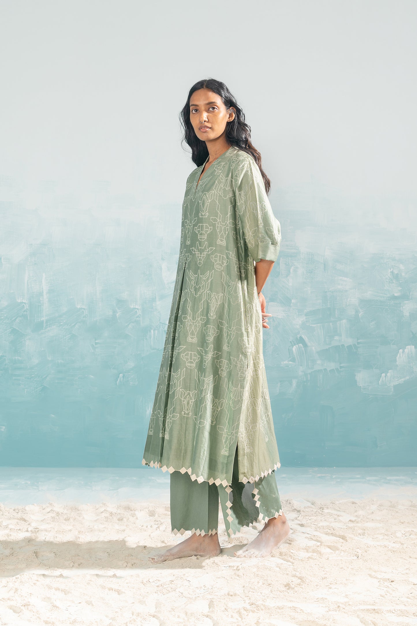 NILE SHIBORI KAMEEZ