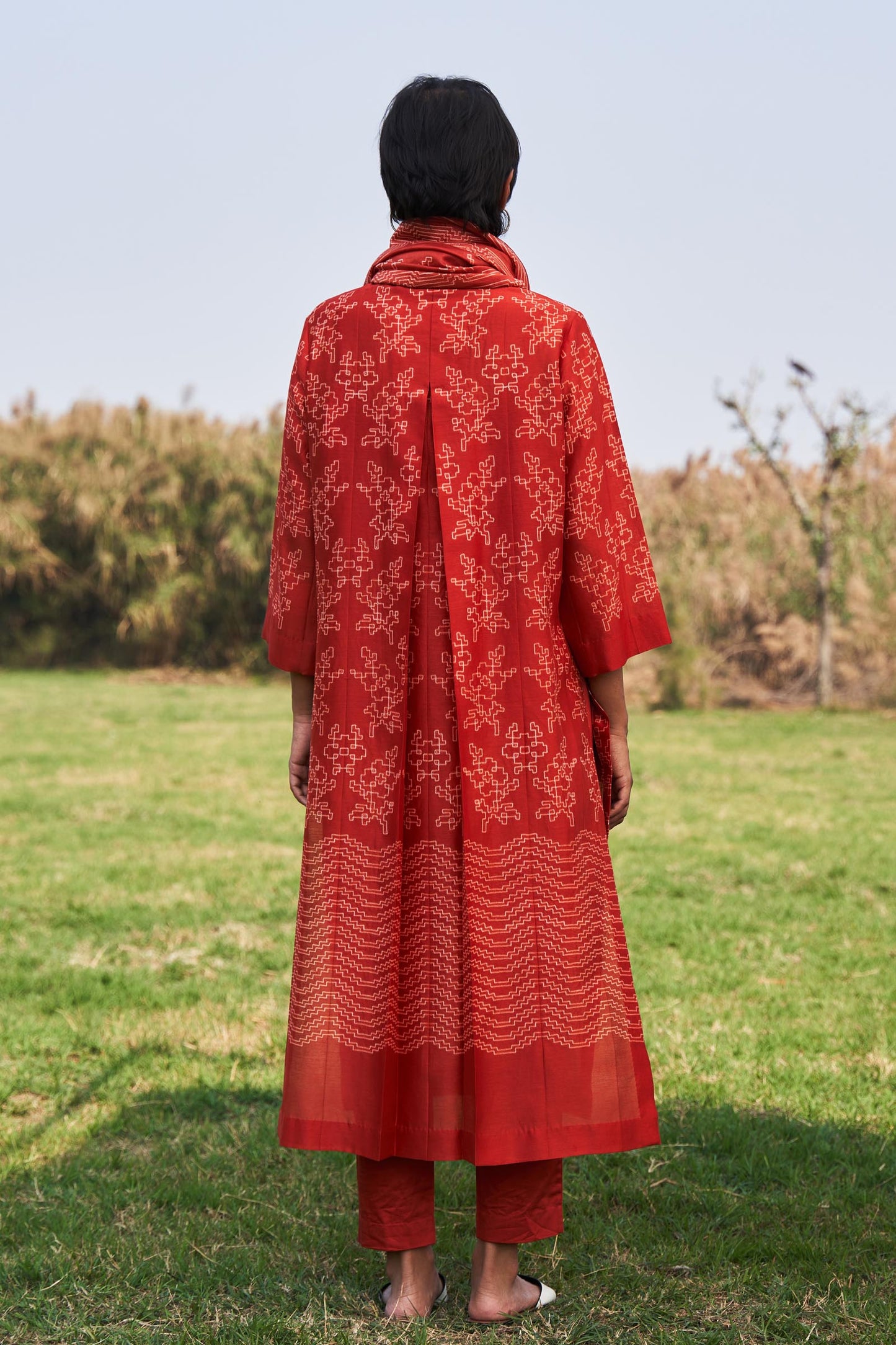 SHIBORI PLEATED TUNIC