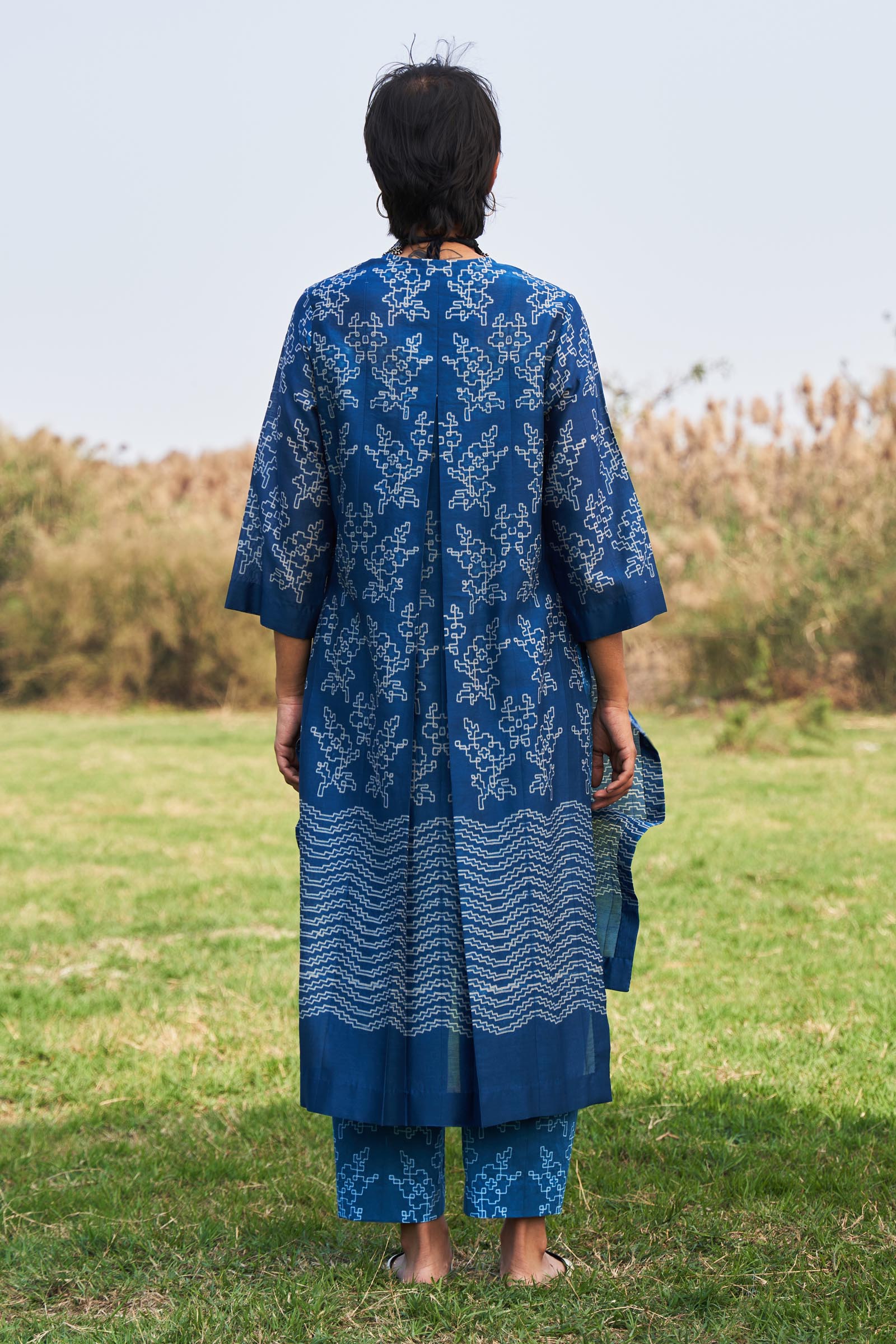 SHIBORI PLEATED TUNIC