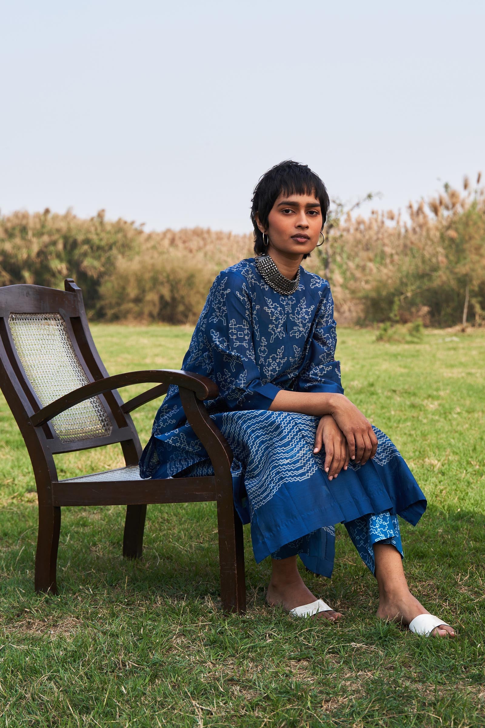 SHIBORI PLEATED TUNIC